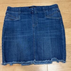 Liverpool stretch denim jean skirt